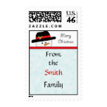 Snowman Head Postage With Your last Name