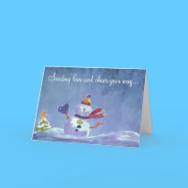 Snowman Heart cards