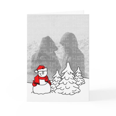 Snowman Holiday Card Template by screwballgraphics