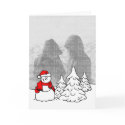 Snowman Holiday Card Template by screwballgraphics Snowman Holiday Card Template