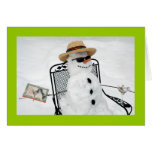 Snowman Holiday Dreams Greeting Card