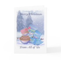 Snowman Holiday Greetings cards