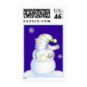 Snowman Holiday Greetings Stamp