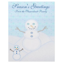 Snowman Holiday Letterhead