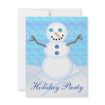 Snowman Holiday Party Invitations