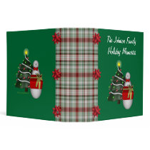 Snowman Holiday Photo Album Custom Avery Binder