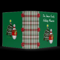 Snowman Holiday Photo Album Custom Avery Binder