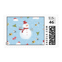 Snowman Holiday postage