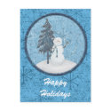 Snowman Holiday Postcard by forbes1954 Snowman Holiday Postcard
