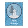 Snowman Holiday Postcard