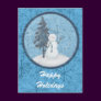Snowman Holiday Postcard