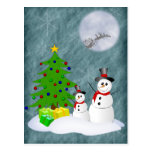 Snowman Holiday Postcard