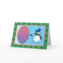 Snowman holidays greeting cards