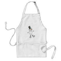 Snowman Ice Skating aprons