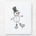 Snowman Ice Skating mousepads