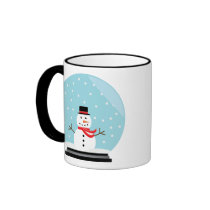 Snowman in a Snow Globe Mug