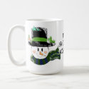 Snowman in a Tall Black Hat Mug