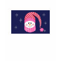 Snowman in pink stripes... t-shirt