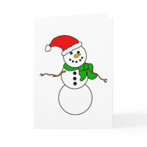 Snowman in Santa Hat