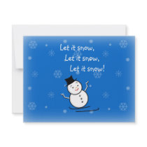 Snowman in the Snow invitations by Noosies Snowman in the Snow invitations