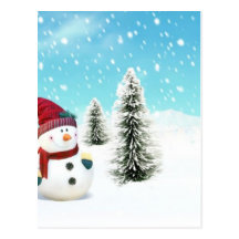 Snowman in the Snow Post Cards