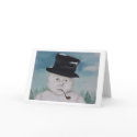 Snowman in thought cards