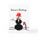Snowman in Top Hat Cards card