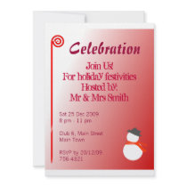 Snowman invitations