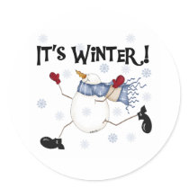 Snowman It's Winter stickers