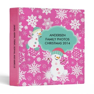 Snowman Joy Christmas Holiday Custom Binder