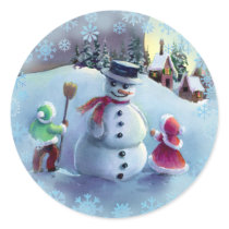 SNOWMAN & KIDS by SHARON SHARPE stickers by sharonsharpe SNOWMAN & KIDS by SHARON SHARPE stickers