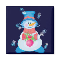 Snowman Kids Magnet for Gifts