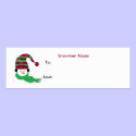 Snowman Kisses - Gift Tag business cards by seashell2 Snowman Kisses - Gift Tag business cards