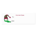 Snowman Kisses - Gift Tag business cards by seashell2 Snowman Kisses - Gift Tag business cards