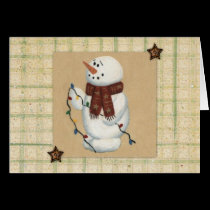 Snowman Large Print Christmas Card cards