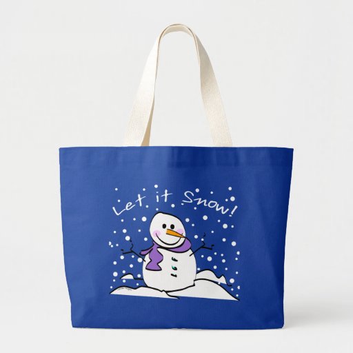 snowman let it snow bag zazzle snowman let it snow bag zazzle