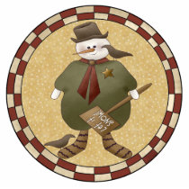 Snowman Let It Snow Ornament photo sculptures