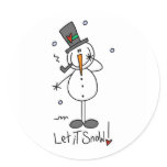 Snowman Let it Snow Sticker