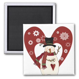 Snowman Loves Snow T-shirts and Gifts magnet