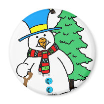 Snowman magnets