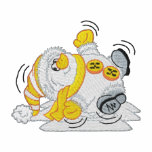 Snowman Making Snow Angels Embroidered Jacket