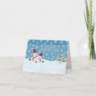 Snowman: Merry Christmas Greeting Card