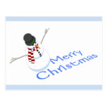 Snowman Merry Christmas Postcard