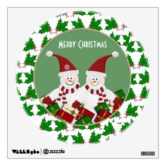 Snowman: Merry Christmas Wall Decal