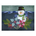 snowman missle toe card custom announcement