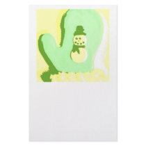 Snowman Mitten stationery by Incatneato Snowman Mitten stationery