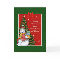 Snowman Mother and Baby Christmas Greeting cards by mousearte Snowman Mother and Baby Christmas Greeting cards