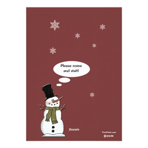 Snowman Moving Announcement Card