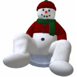 Snowman on Snow Disc Photo Cutouts