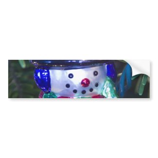 Snowman Ornament Bumper Sticker
